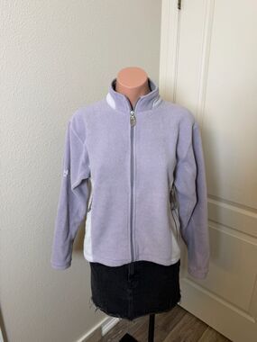 Helly Hansen Light Lavender Full-Zip Fleece Jacket Sz S